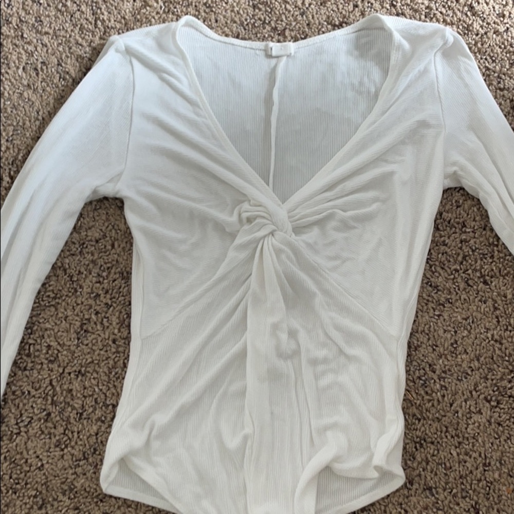 White long sleeve bodysuit